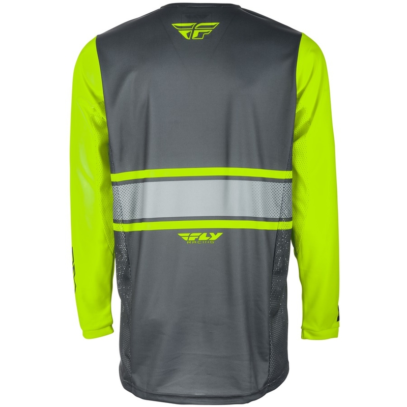 Motocross Trikot FLY Racing Kinetic ERA 2018 - USA grau-fluo gelb