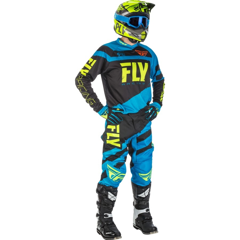 Motocross Trikot FLY Racing F-16 2018 - USA blau-schwarz