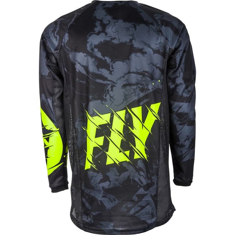 Motocross Trikot FLY Racing Kinetic OUTLAW 2018 - USA schwarz-fluo gelb