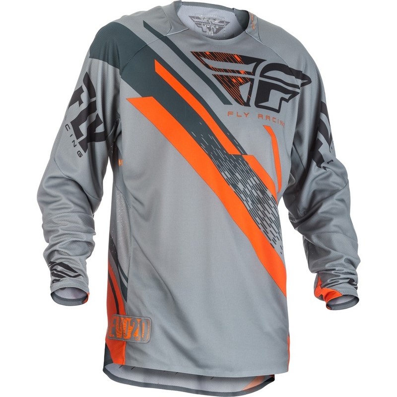 Motocross Trikot FLY Racing EVO 2018 - USA grau-orange-schwarz