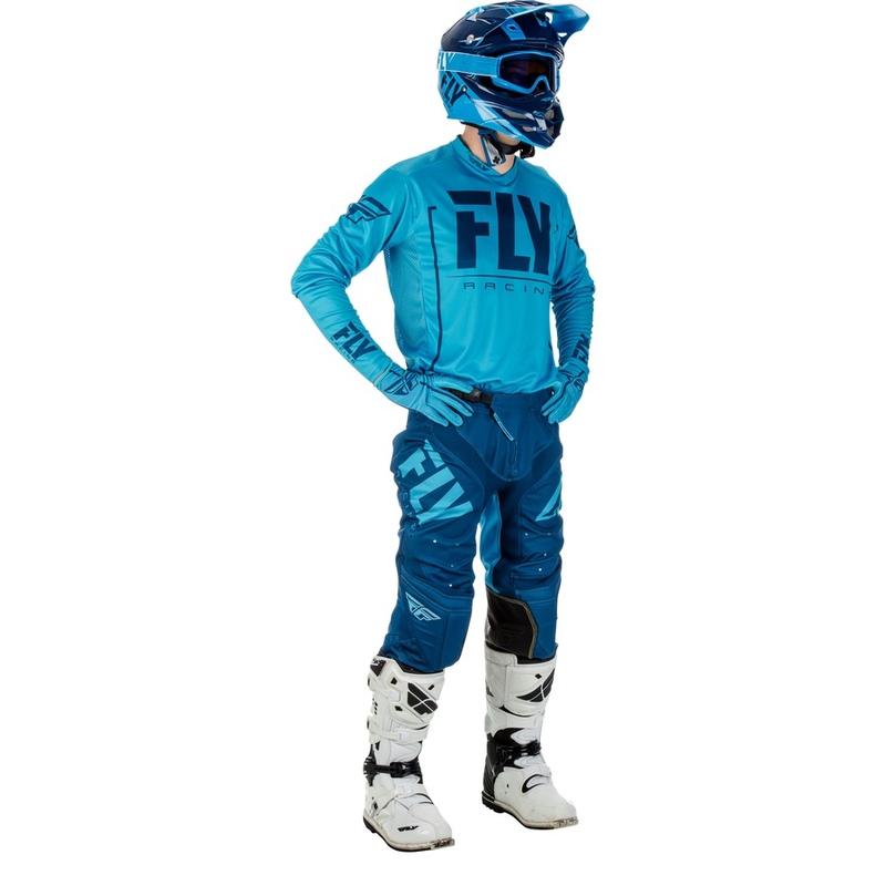 Motocross Trikot FLY Racing LITE 2018 - USA blau