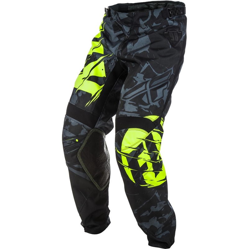Motocross-Hose FLY Racing Kinetic OUTLAW 2018 - USA schwarz-fluo gelb