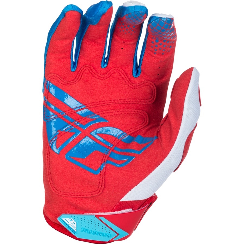 Motocross Handschuhe FLY Racing Kinetic 2018 - USA rot-weiß-blau
