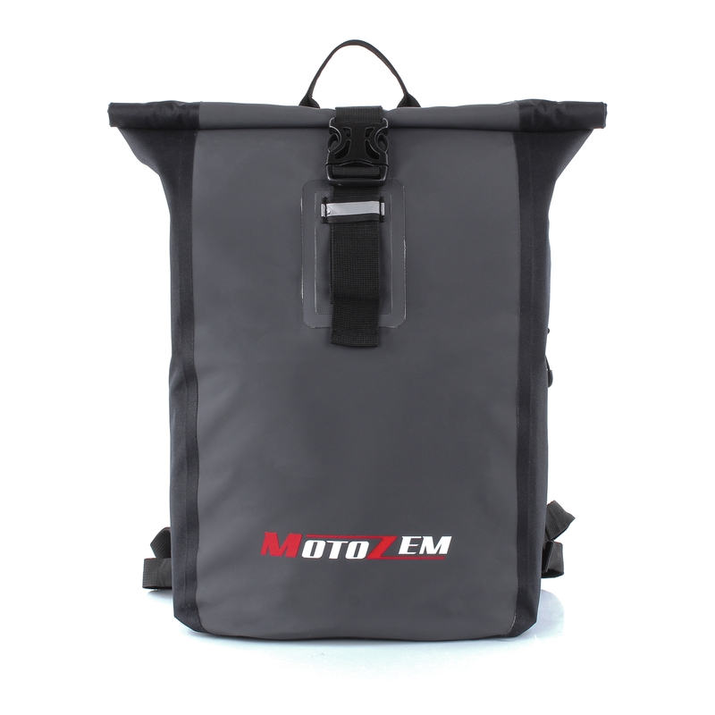 MotoZem wasserdichter Rucksack schwarz-grau