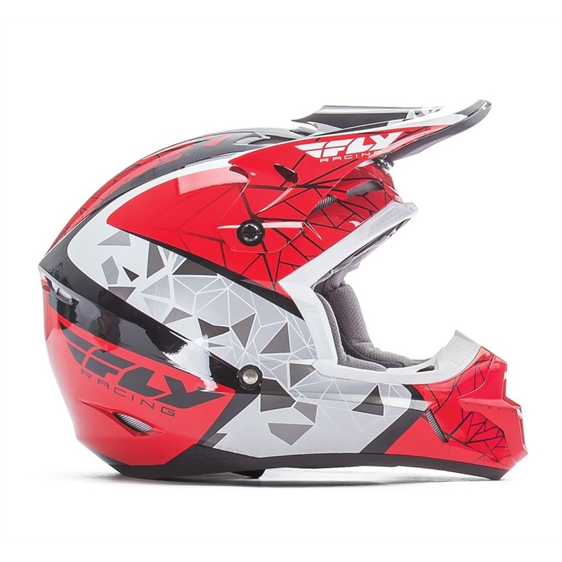 Motocross Helm FLY Racing Kinetic CRUX - USA rot-weiß-schwarz Ausverkauf