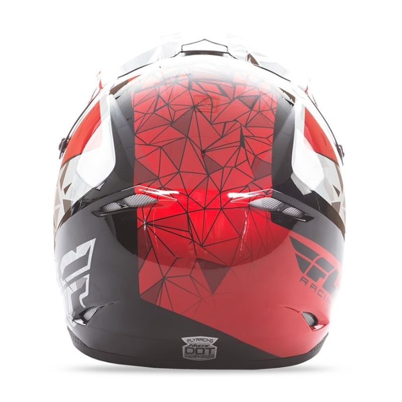 Motocross Helm FLY Racing Kinetic CRUX - USA rot-weiß-schwarz Ausverkauf