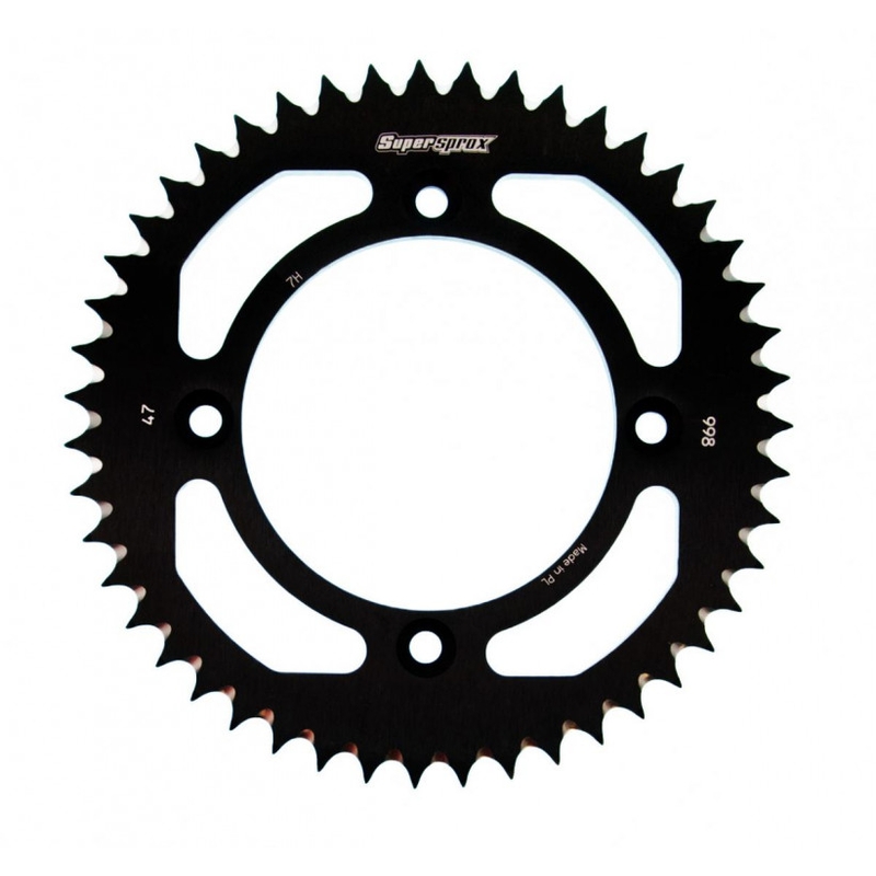 Aluminium-Ketten Rad SUPERSPROX schwarz 47T, 428