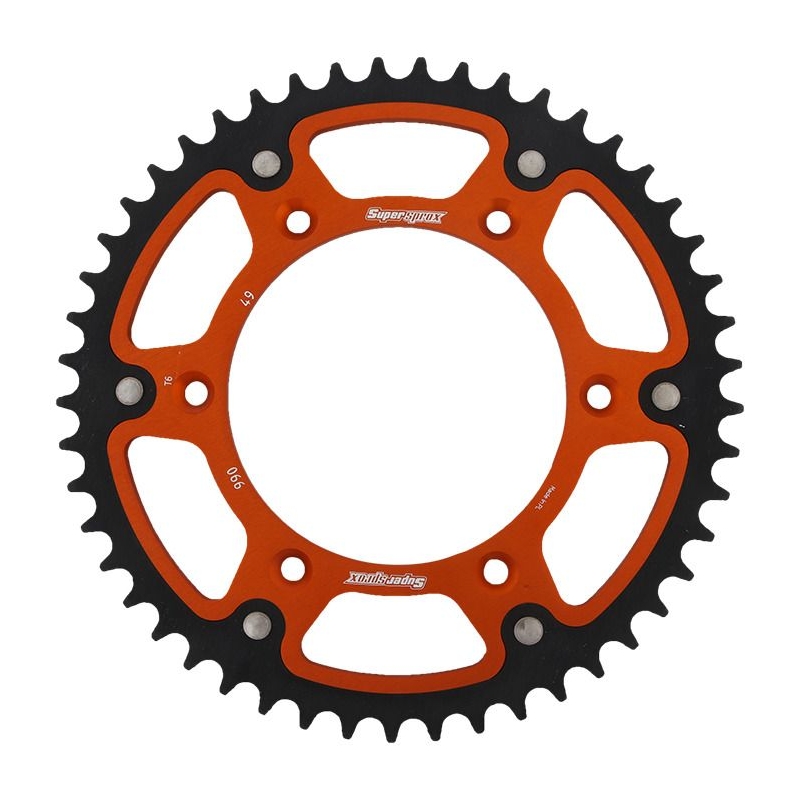 Kettenrad SUPERSPROX STEALTH orange 49T, 520