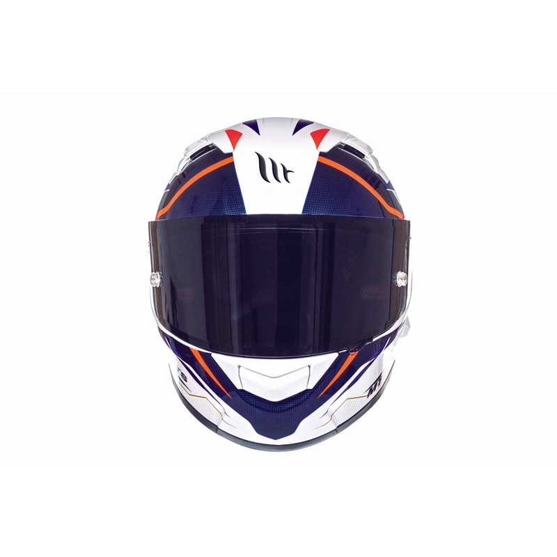 MT Kre Intrepid SV Integral Motorradhelm weiß-fluorrot