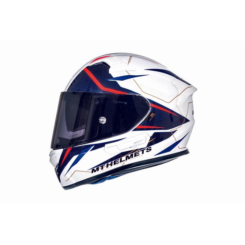 MT Kre Intrepid SV Integral Motorradhelm weiß-fluorrot