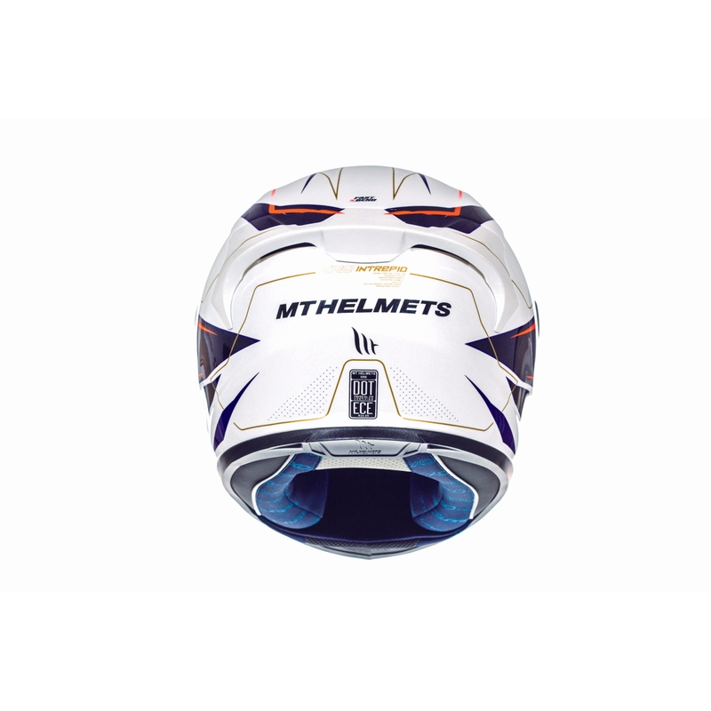 MT Kre Intrepid SV Integral Motorradhelm weiß-fluorrot