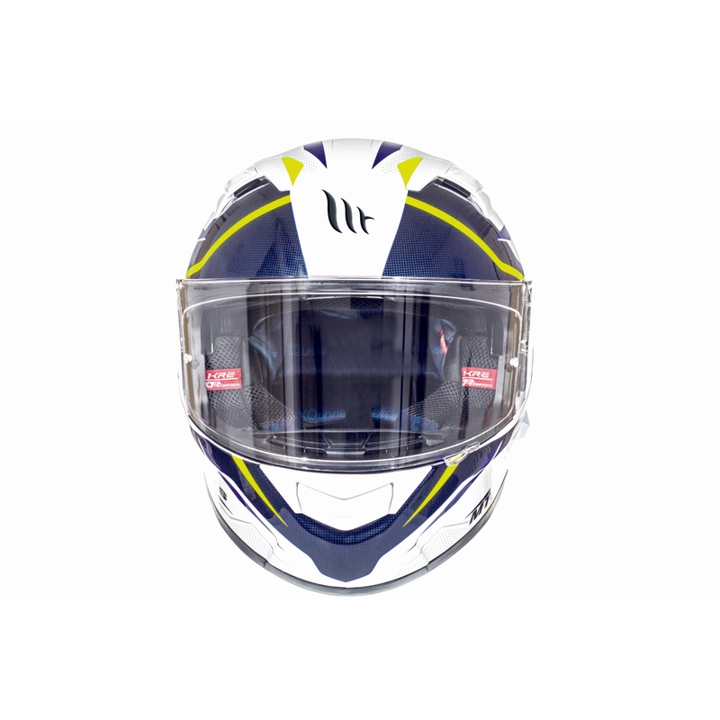MT Kre Intrepid SV Integral Motorradhelm weiß-fluo gelb