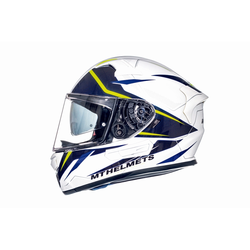 MT Kre Intrepid SV Integral Motorradhelm weiß-fluo gelb