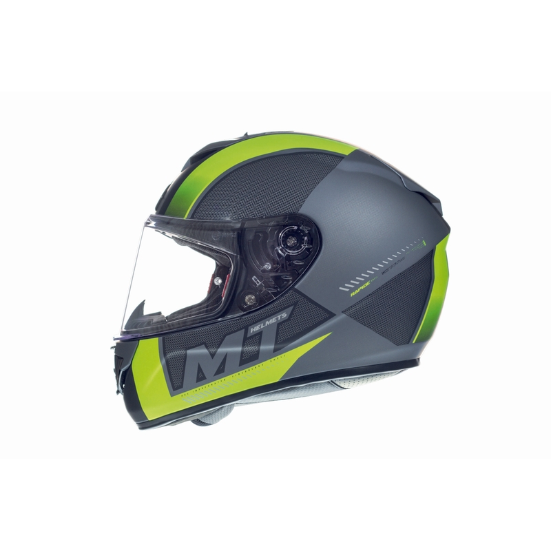 MT Rapide Overtake Integral Motorradhelm schwarz matt-fluo gelb