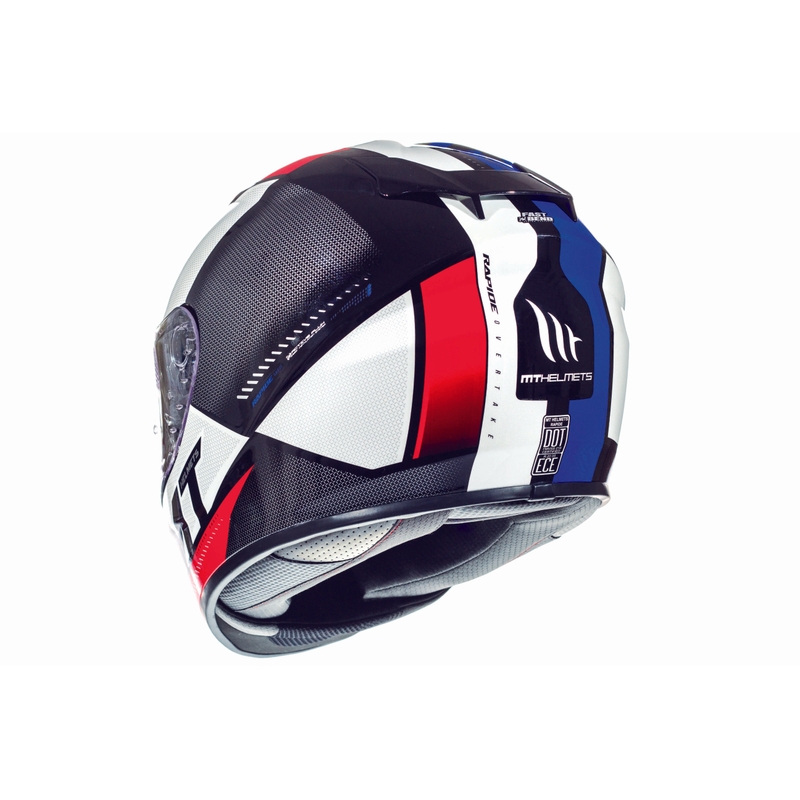 MT Rapide Overtake Integral Motorradhelm weiß-rot-blau