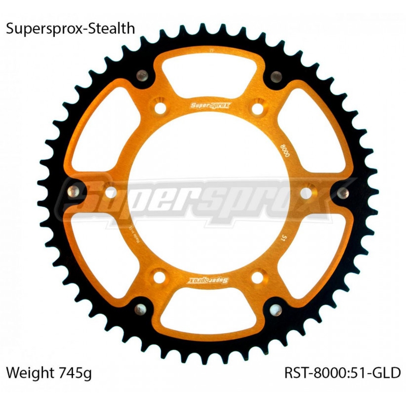 Ketten Rad SUPERSPROX STEALTH gold 51T, 520