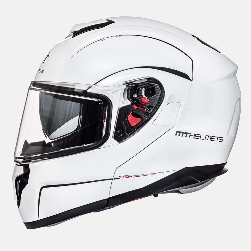 MT Atom Motorradhelm weiß Ausverkauf