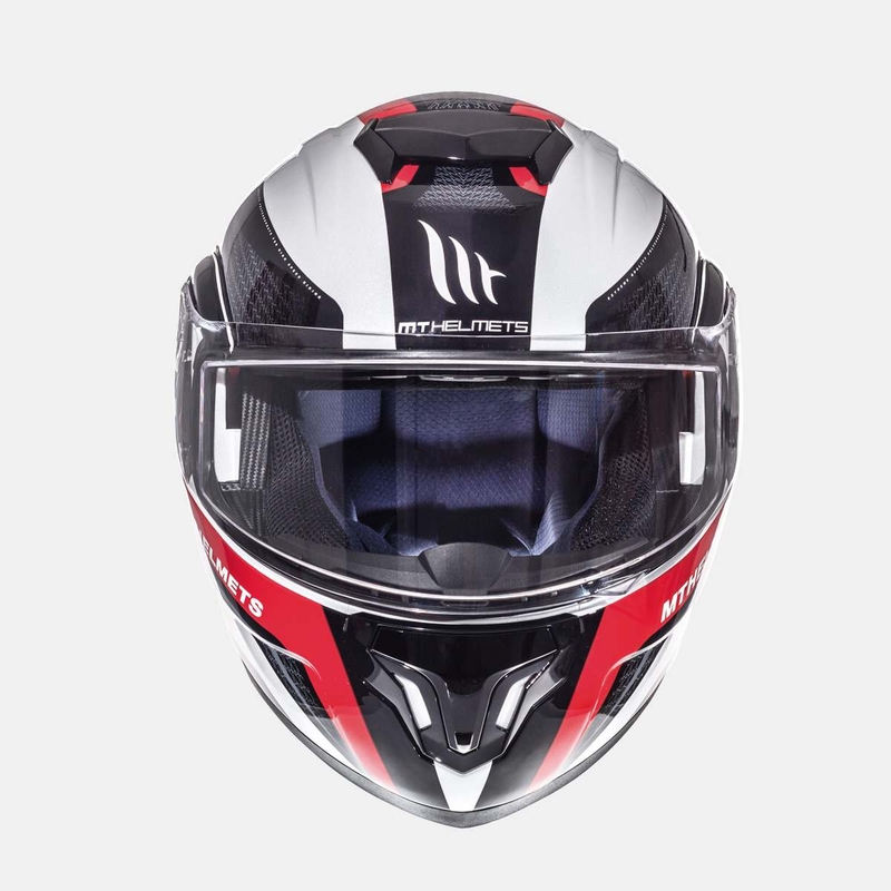 MT Atom Tarmac Motorradhelm weiß-schwarz-rot Ausverkauf