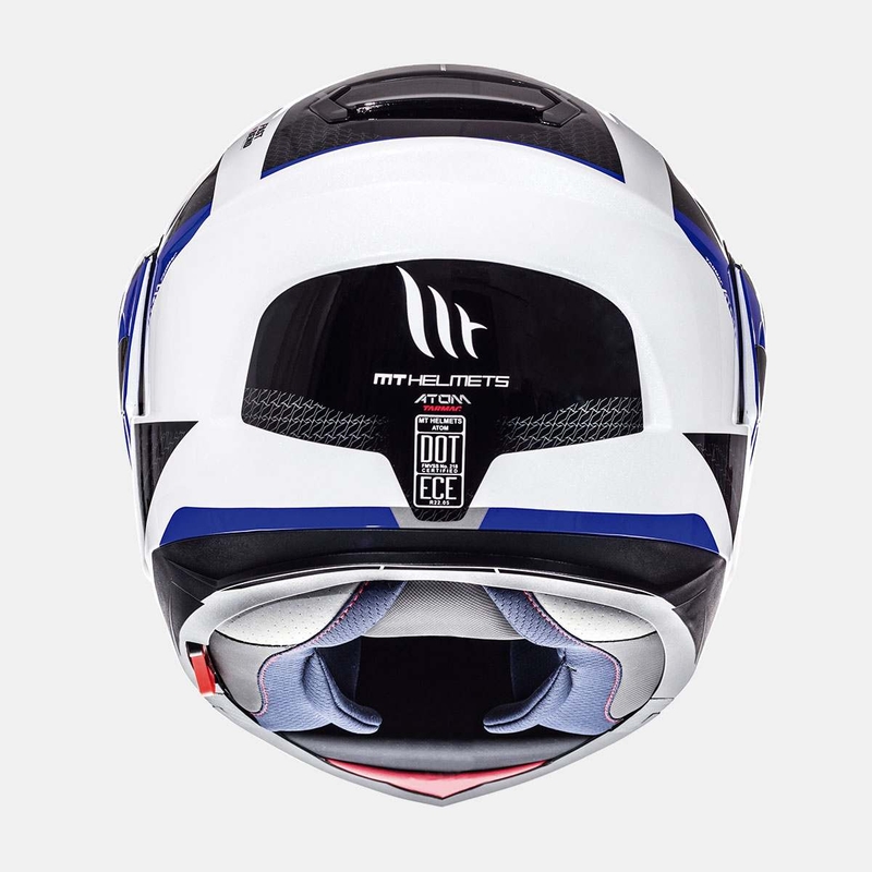 MT Atom Tarmac Motorradhelm weiß-schwarz-blau Ausverkauf