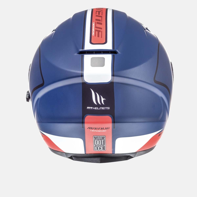 Offener Motorradhelm MT Avenue SV Crossroad blau matt-rot