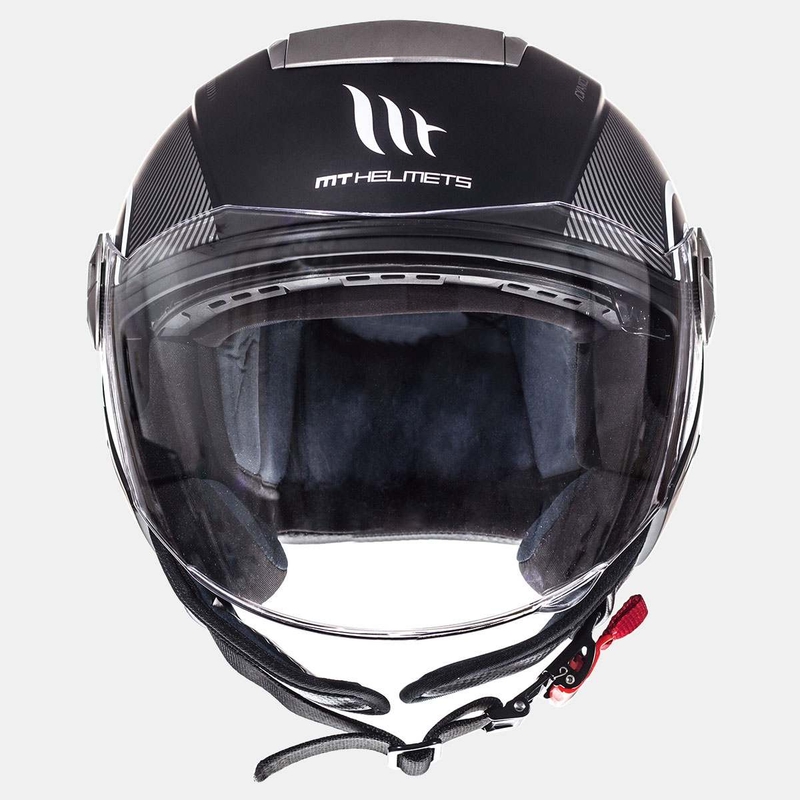 Motorradhelm Open MT City Eleven SV Tron Schwarz Matt Weiß Ausverkauf