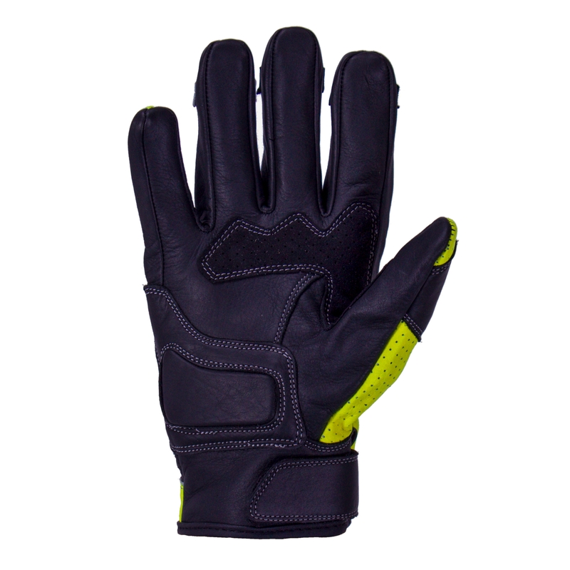Motorradhandschuhe Tschul 316 schwarz-fluo-gelb - Qualität II