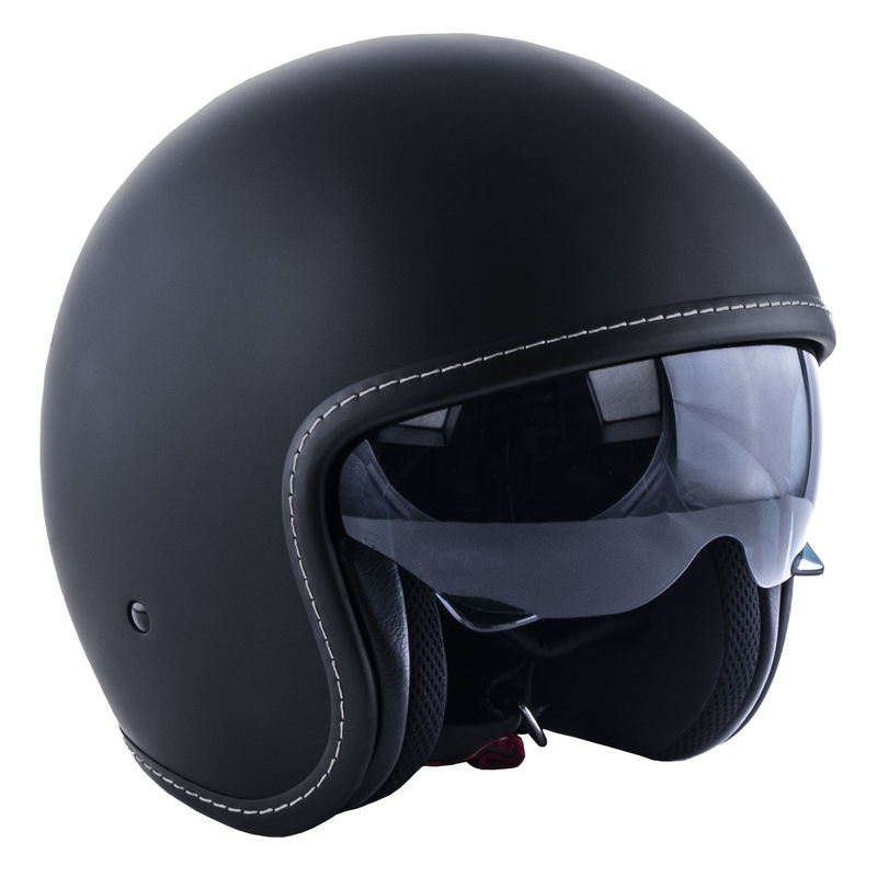 Offener Motorradhelm RSA Shadow schwarz matt - Klasse II