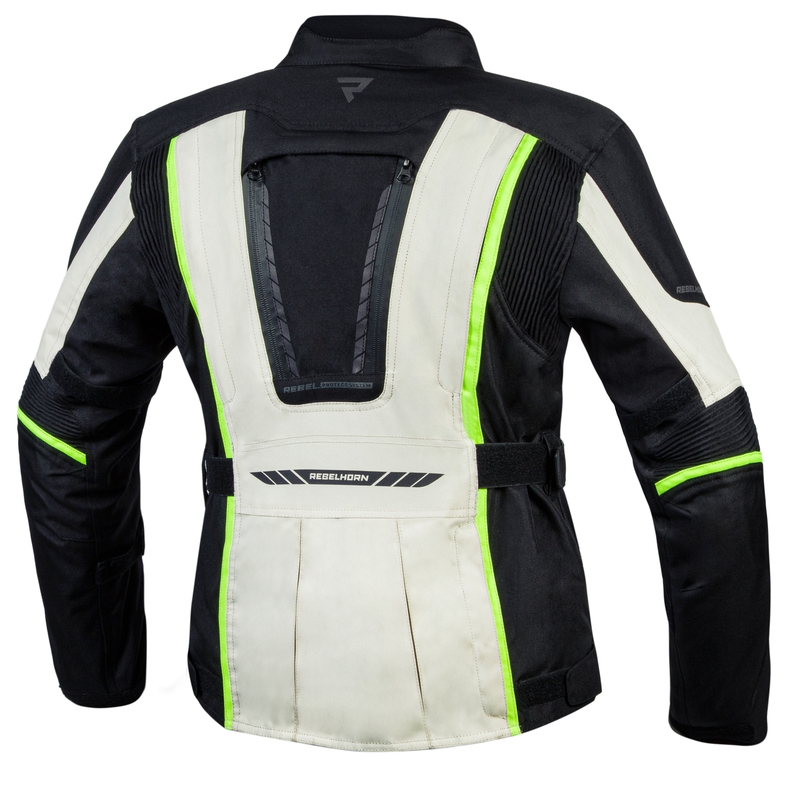 Damen-Motojacke Rebelhorn Hiker III schwarz-grau-fluo gelb - II.