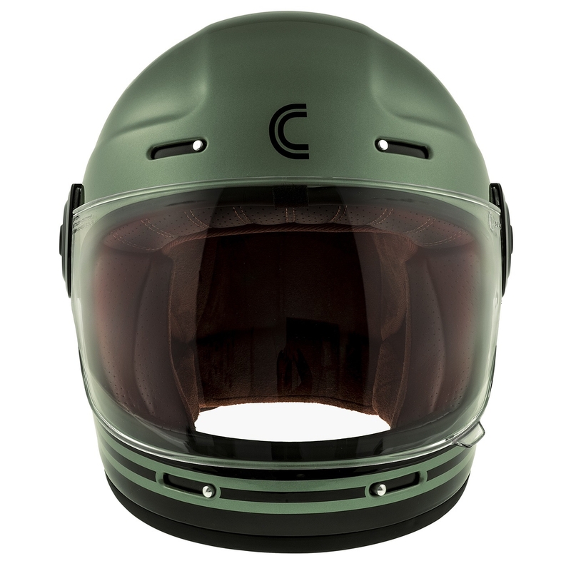 Cassida Fibre Super Hooligan Schwarz-Grün Integral-Motorradhelm Ausverkauf