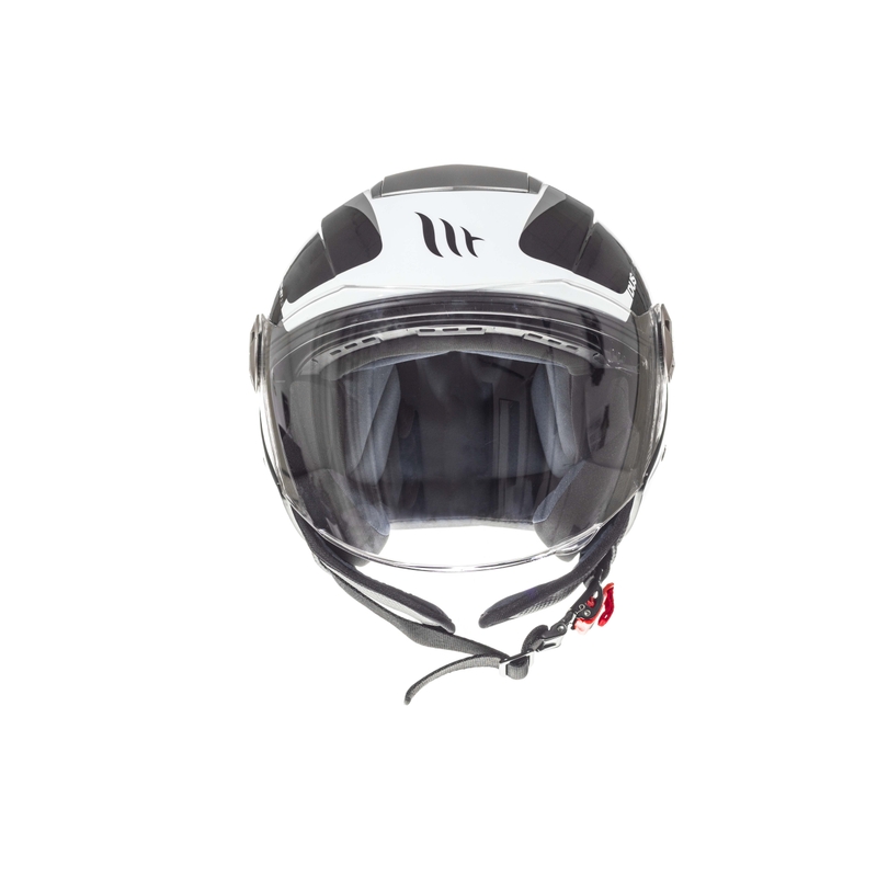 MT City Eleven SV Spark Schwarz, Weiß und Grau Open Motorradhelm Ausverkauf