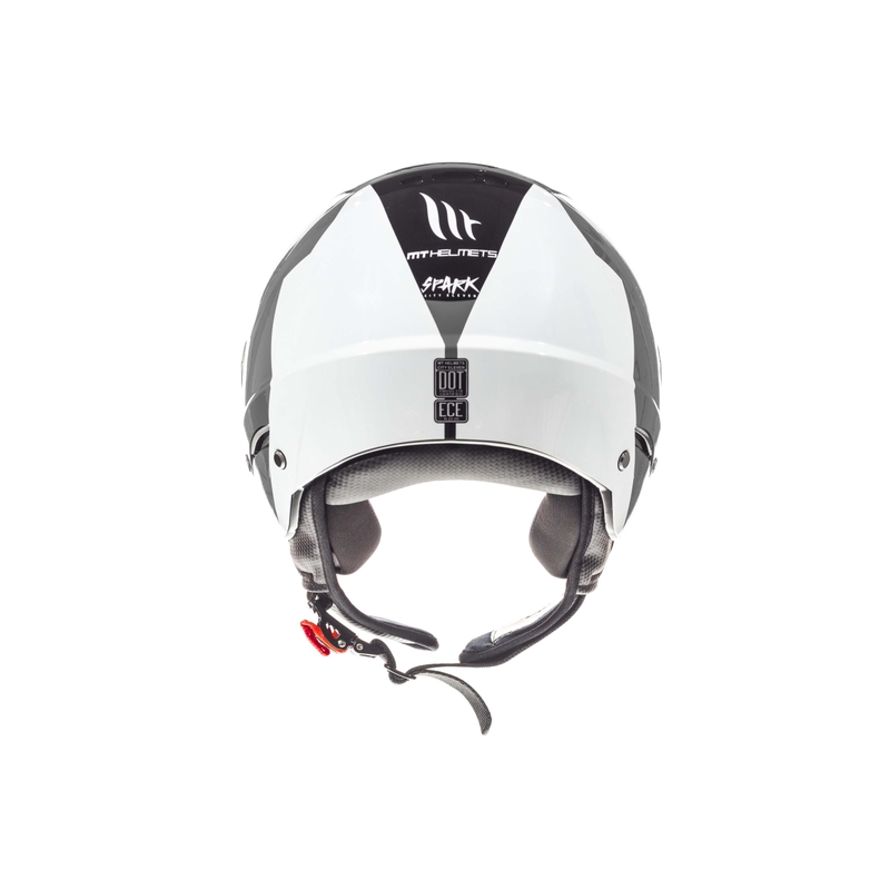 MT City Eleven SV Spark Schwarz, Weiß und Grau Open Motorradhelm Ausverkauf
