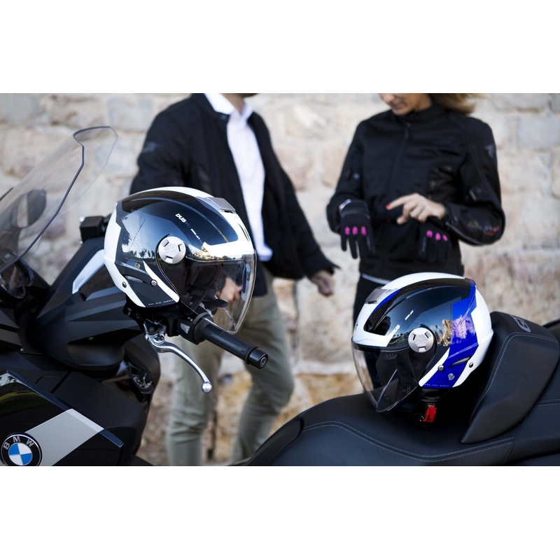 MT City Eleven SV Spark Schwarz, Weiß und Grau Open Motorradhelm Ausverkauf