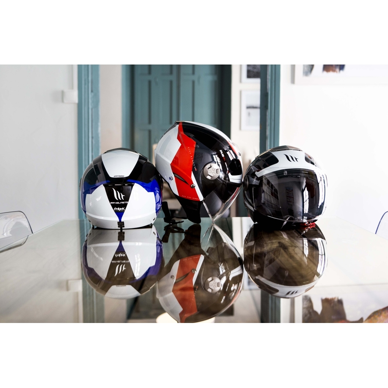 MT City Eleven SV Spark Schwarz, Weiß und Grau Open Motorradhelm Ausverkauf