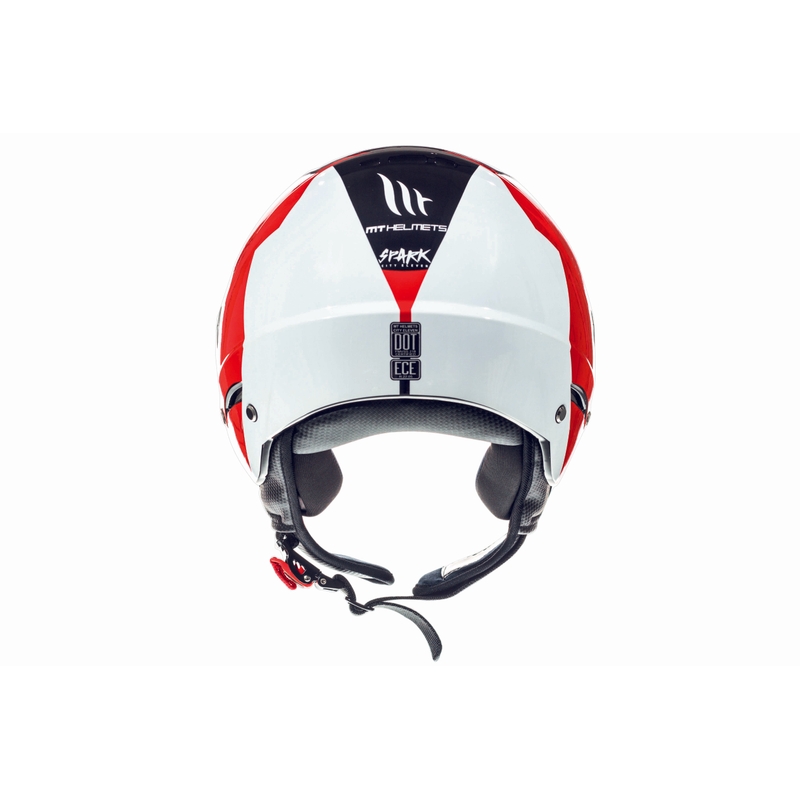MT City Eleven SV Spark Schwarz-Weiß-Rot Open Motorradhelm Ausverkauf