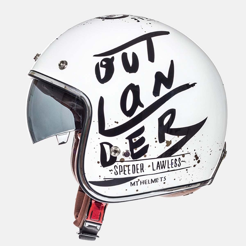 MT LeMans SV Outlander White Open Motorradhelm Ausverkauf