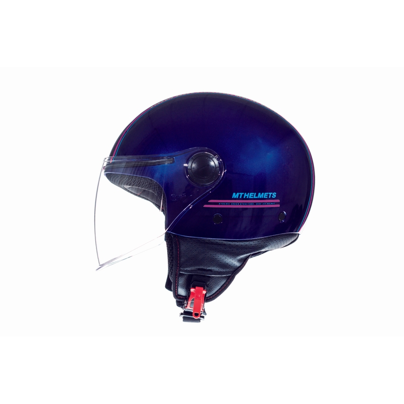 Motorradhelm Open MT Street Entire Blau-Fluo Pink Ausverkauf