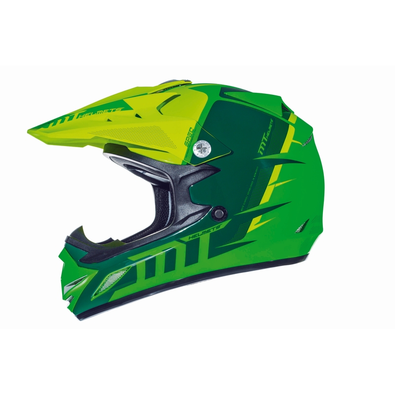 MT MX-2 Spec fluo grün-gelb Motocross-Helm für Kinder