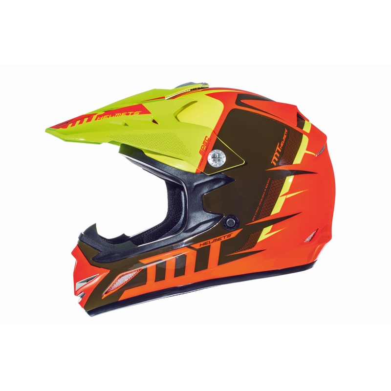 MT MX-2 Spec fluo orange-gelb Motocross-Helm für Kinder