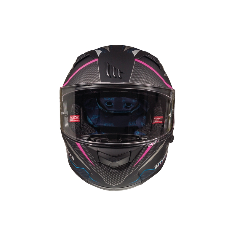 MT Kre Intrepid SV Integral Motorradhelm schwarz matt-fluo pink