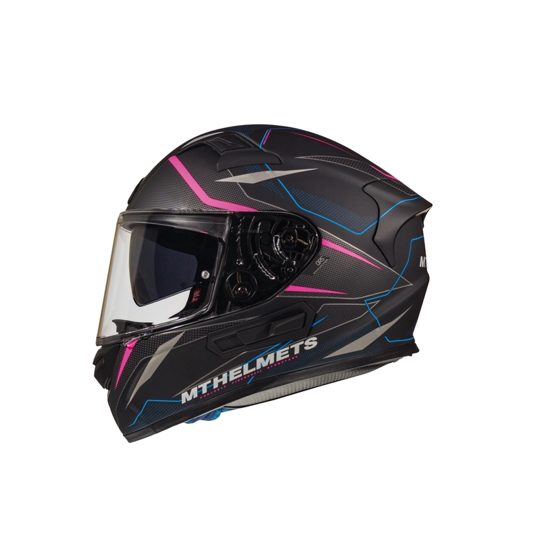 MT Kre Intrepid SV Integral Motorradhelm schwarz matt-fluo pink