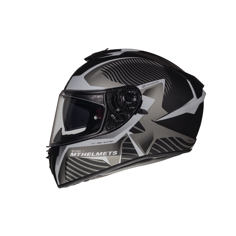MT Blade 2 SV Blaster Integral Motorradhelm schwarz matt-grau