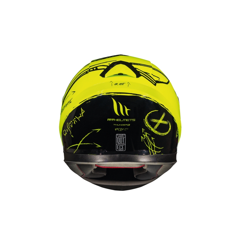 MT Thunder 3 SV Board fluo gelb Integral Motorradhelm Ausverkauf
