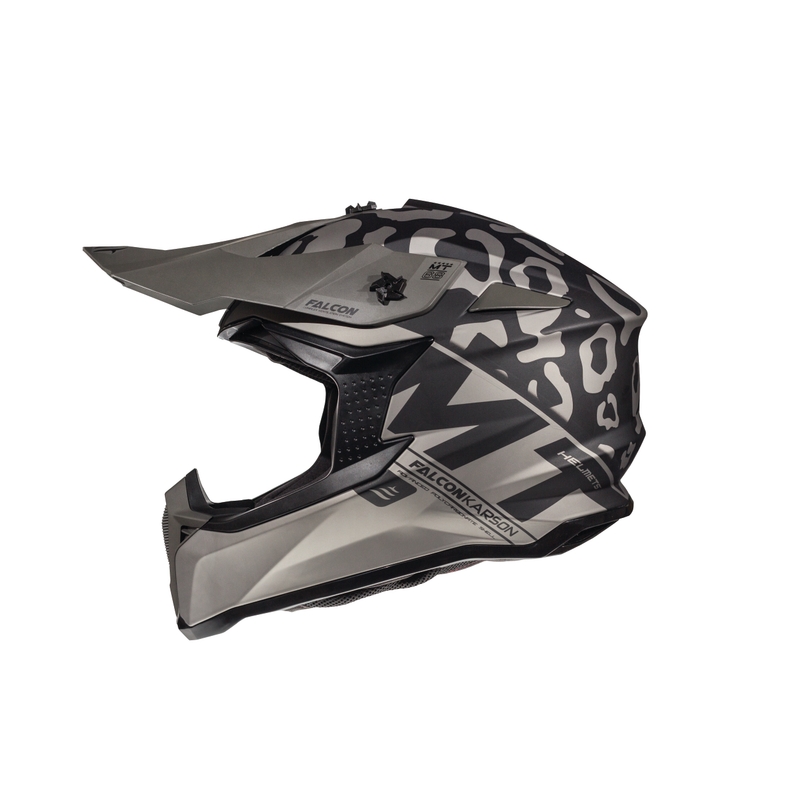 MT Falcon Karson Motocross Helm schwarz matt