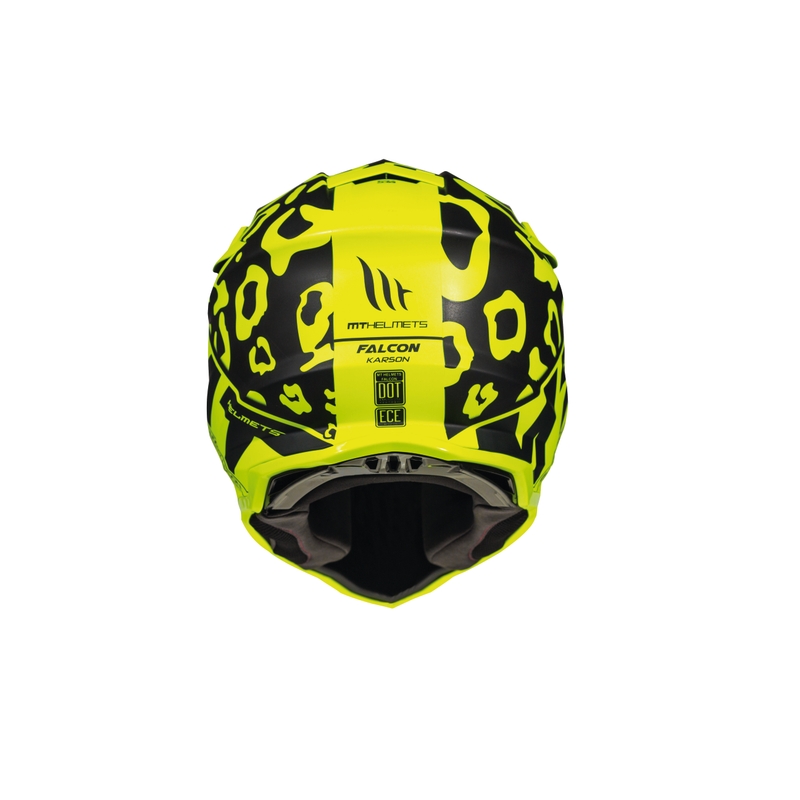 Motocross Helm MT Falcon Karson fluo gelb matt