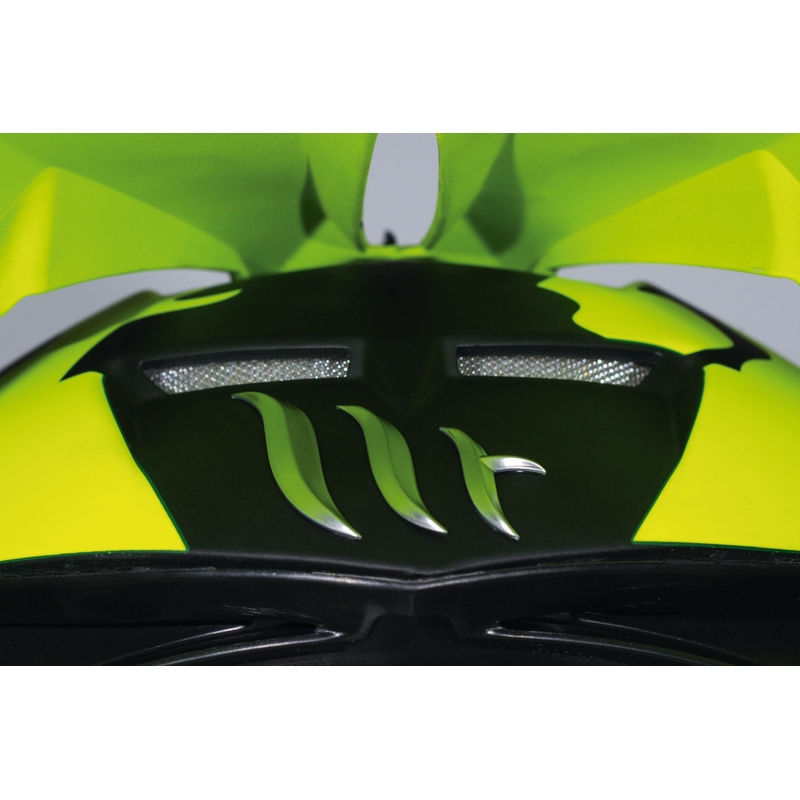 Motocross Helm MT Falcon Karson fluo gelb matt
