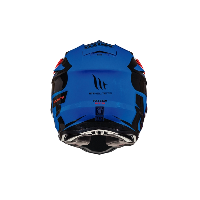 MT Falcon Weston Motocross Helm blau-rot