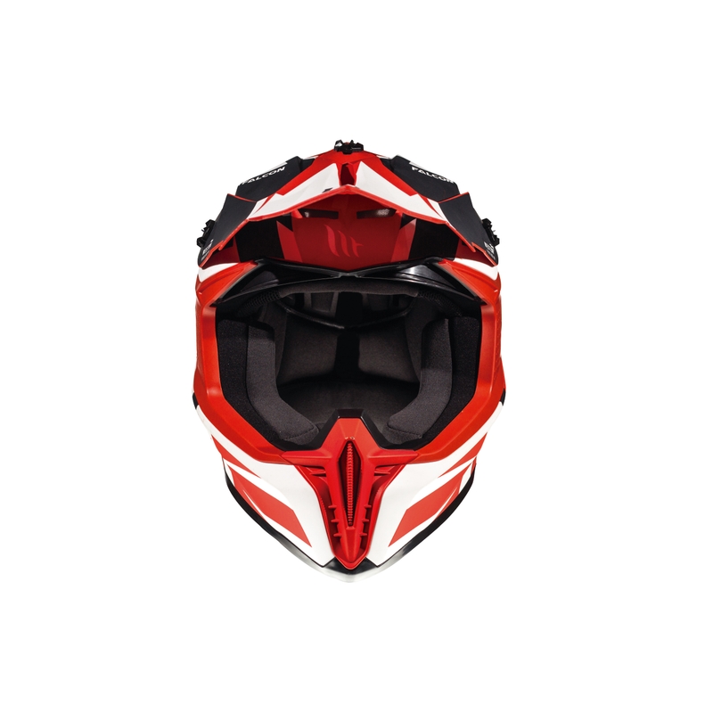 MT Falcon Weston Motocross Helm rot und weiß