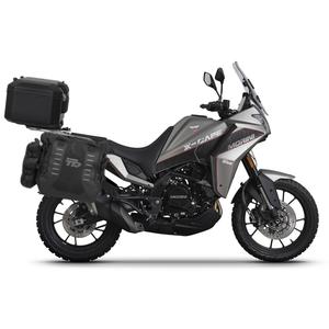 Complete set of SHAD TERRA TR40 adventure saddlebags and SHAD TERRA BLACK aluminium 48L topcase, including mounting kit SHAD Moto Morini X-Cape 649