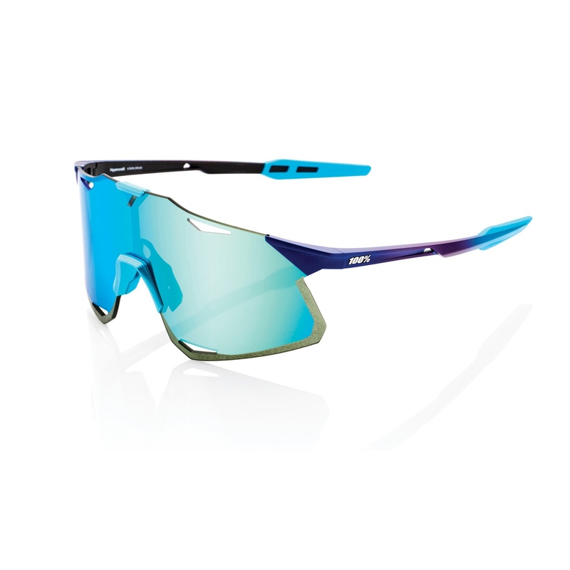 Sonnenbrille 100% HYPERCRAFT Matte Metallic Into the Fade blau (blaues Chromglas)