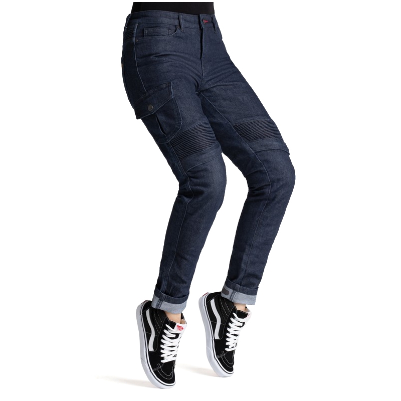 BROGER Ohio dunkelblaue Motorradjeans für Frauen Ausverkauf